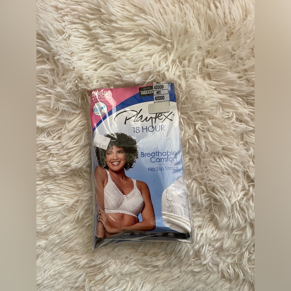 NWT White Playtex 18 Hour Bra 42DDD